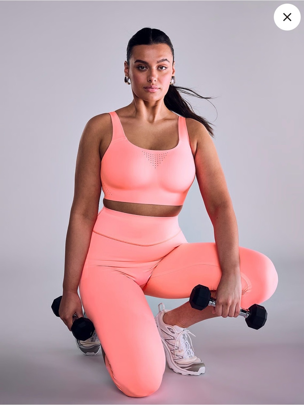 Victoria's Secret VSX
Featherweight Max Sports Bra, High Impact 
Coral Flash